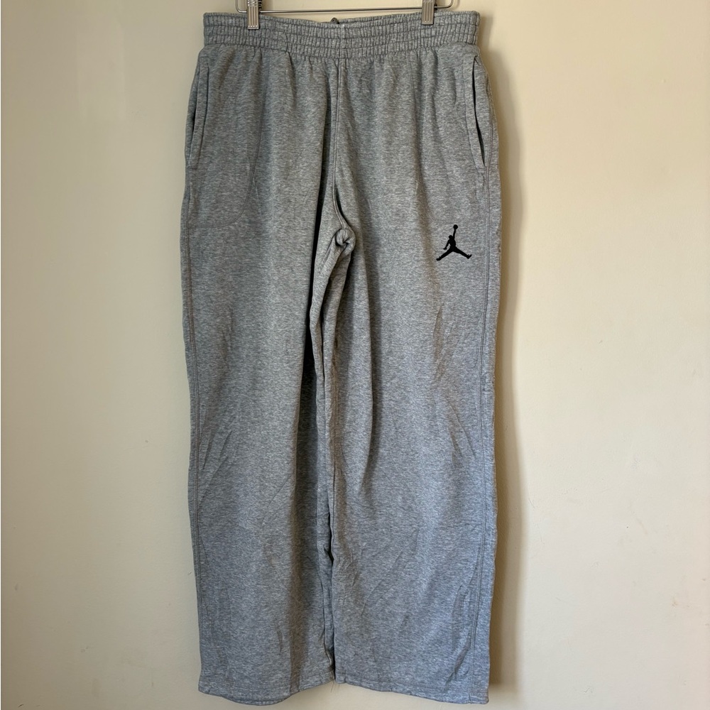 Jordan Gray Mens Fleece Joggers with Jumpman Logo Large